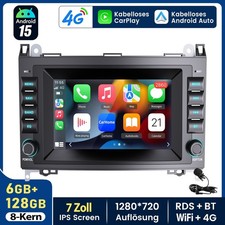 8Core 6+128G Android15 Autoradio Für Benz A/B Klasse/Vito W169 W639 W245 GPS Nav