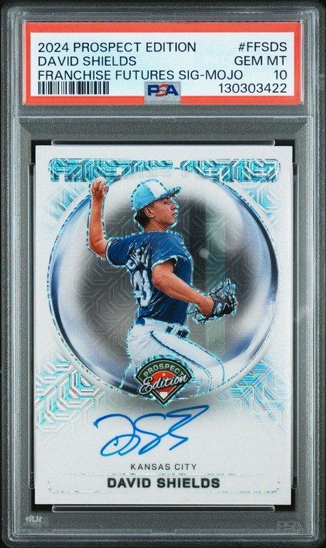 ⚾ David Shields 2024 Prospect Edition Franchise Mojo Auto /25 PSA 10 Royals