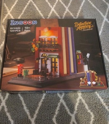 Detective Agency 3D Puzzle Bookend Book Nook Lego Model Building Kit