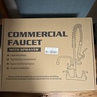 Commercial Pre-Rinse Faucet w/ Sprayer 8in Center Open-Coil Swivel Spout — photo 1