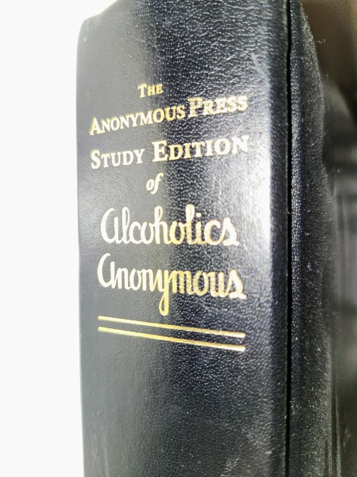 The Anonymous Press Study Editiion OF Alcohols Anonymous Black Leather Hardback - Image 2 of 4