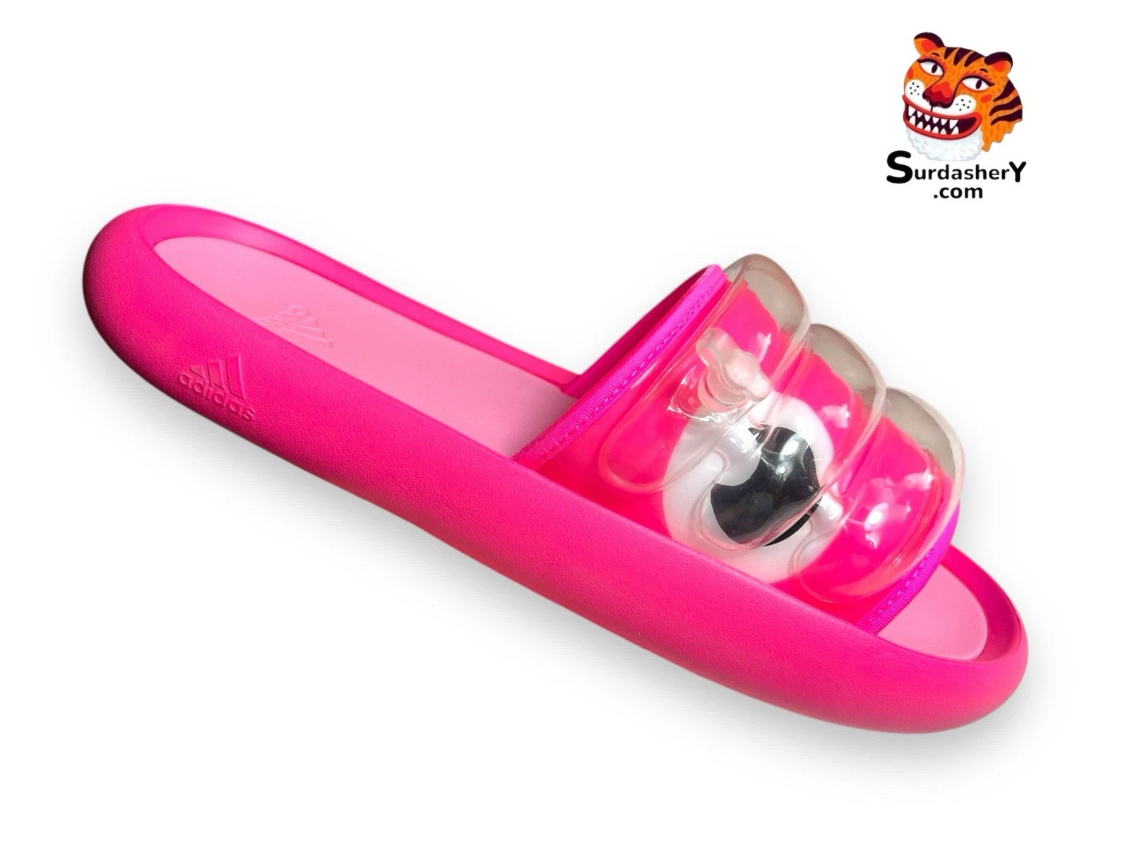 Adidas Adilette Zplaash sandali slide rosa lucido da uomo taglia 10