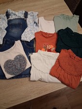 9tlg.Mädchen-Set,Shirts und Jeansrock,von Verbaudet,C&A,Topolino,Gr.128
