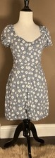 Princess Polly Sookie Blue Floral Mini Dress W Sweetheart Neckline Puff Sleeves 