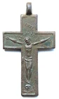 Ancient Old Catholic Bronze Cross Crucifix ''VITAM PRAESTA''