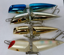 Vintage 6" Luhr Jensen J-Plug Jointed Salmon Fishing Lures! 4 Included!