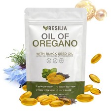 Resilia Oil of Oregano 6000mg with Black Seed Oil Softgels   60 Capsules