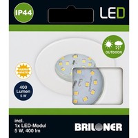 Briloner LED Einbauleuchte Weiß Rund 5W 400Lm 3000K IP44 7234-016