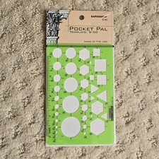 Berol Rapidesign Template - Pocket Pal Template - R-50 New