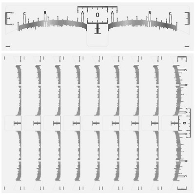  10pcs Eyebrow Lurer Lineal Aufkleber Augenbrauen Lineal für Microblading Make