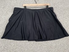 Swimsuits For All Black Swim Skirt Elastic Waist Modest Ladies Size 24 NEW