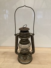 Feuerhand No.275 Baby  Lamp Vintage Silver Rust Jena Glass Western Germany Prop
