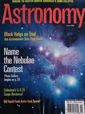 Astronomy June 2002 Nebulae Space Coal Black Holes Eclipse Celesrron Craft Mars 