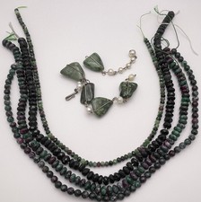 Ruby Zoisite Beads And Other Natural Stones For Jewelry Making Crafts