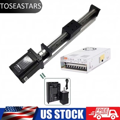 Nema23 Precision Linear Actuator Slide table 40KGload ballscrew Integrated Motor