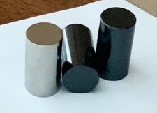 Black ZircTi round rod, 28mm diameter. 6" length, black oxide layer by heating