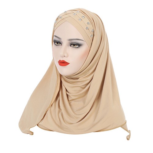 Muslim Women Pull On Ready Instand Hijabs Scarf Headscarf Cover Cap Shawl Hat - Picture 3 of 23
