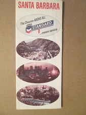 Chevron Standard Oil Map of Santa Barbara 1966