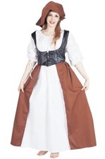 Deluxe Renaissance Peasant Plus Size Halloween Cosplay Festival Costume 2416