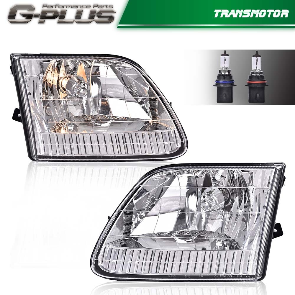 Pair Headlight Fit For 1997-2003 Ford F-150 1997-1999 F-250 1997-2002 Expedition