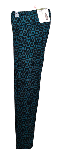 No Boundaries  NEW ♈Womans  Sueded Ankle Leggings size XL~black/teal LOVE   3 - Picture 2 of 7