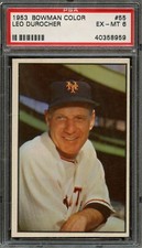 BB - 1953 Bowman Color - #55 - Leo Durocher - PSA 6 - EX-MT