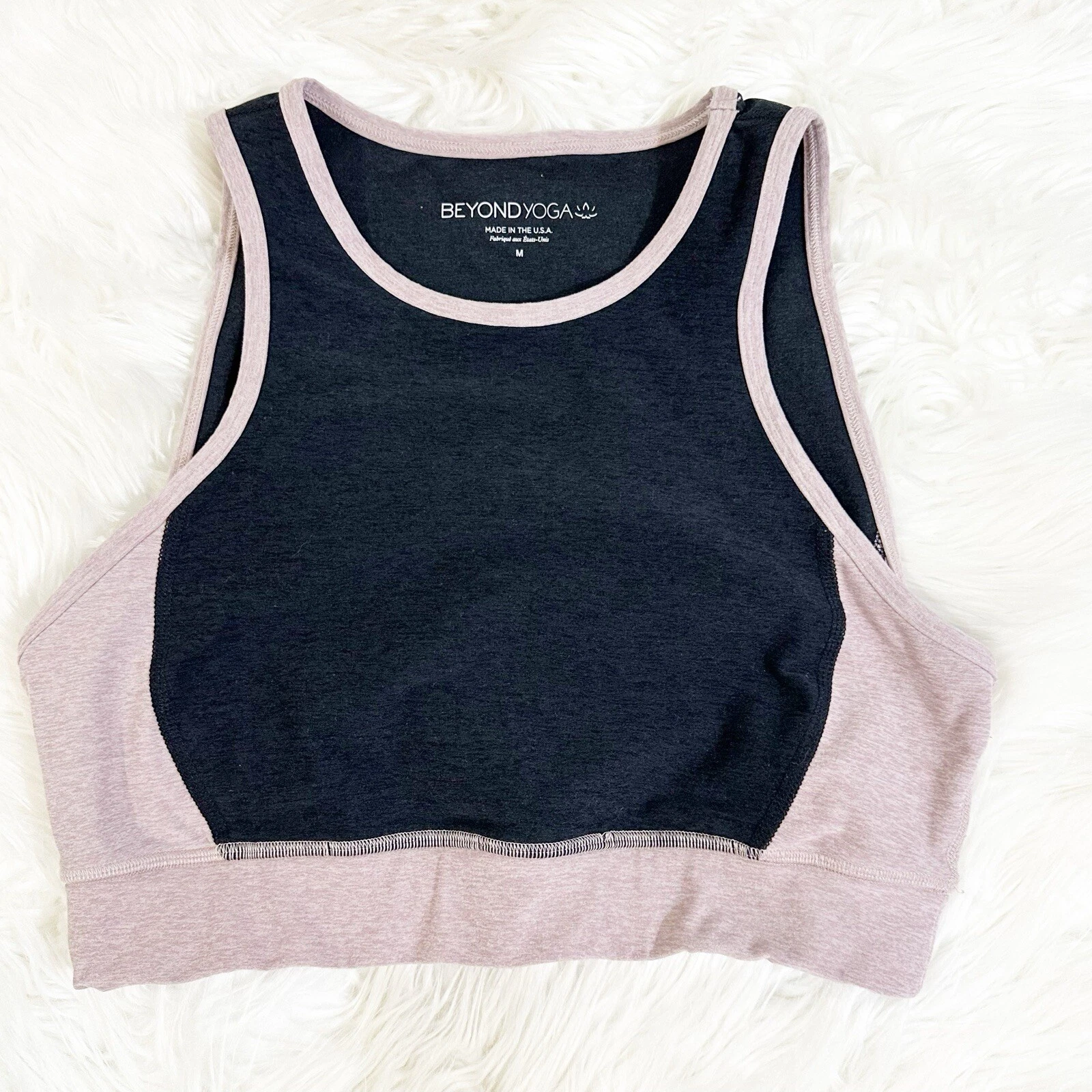 beyond-yoga spacedye on block darkest night chai tank-bra