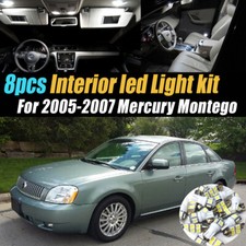 8pc Super White Car Interior Led Light Bulb Kit For 2005-2007 Mercury Montego 8pc Super White Car Interior Led Light Bulb Kit For 2005-2007 Mercury Montego