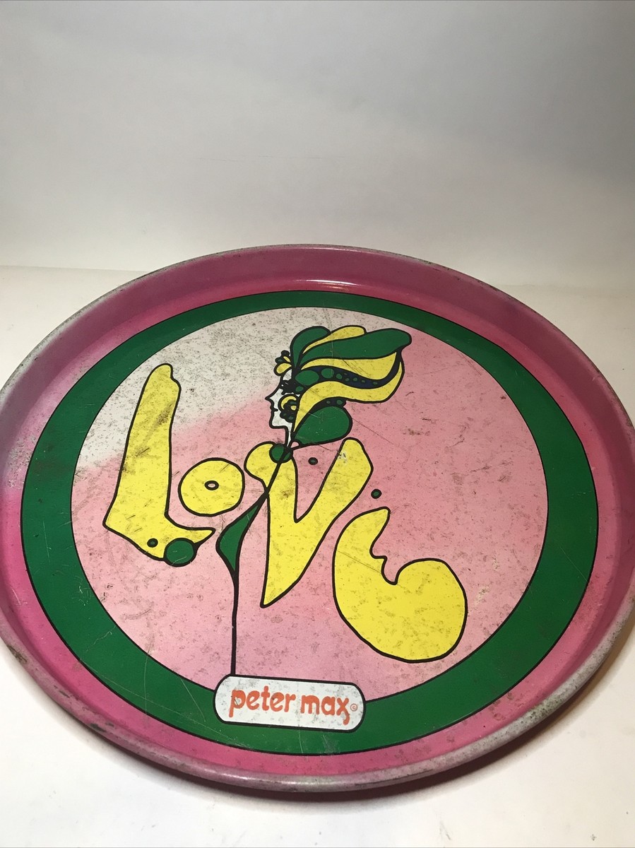 Vintage Peter Max “LOVE” Metal TRAY 13