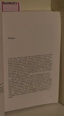 Soil Biochemistry. Vol. 6. (= Books in Soils and the Environment). Stotzky, G. a