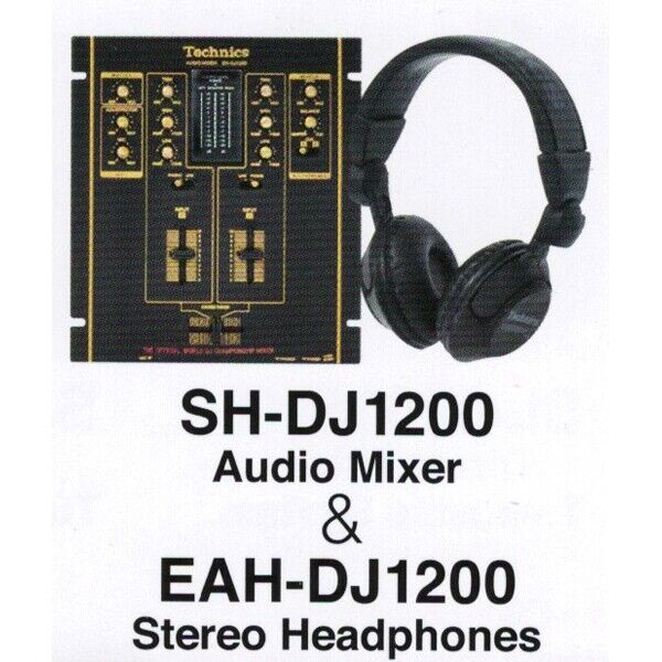 Technics SH-DJ1200 Audio Mixer & EAH-DJ1200 Headphones Miniature Figure New FS