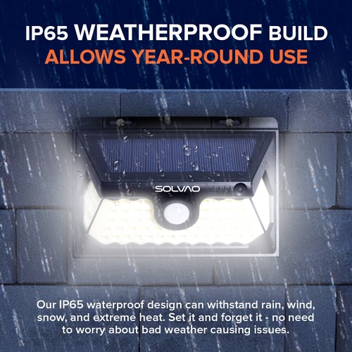 60 LED Solar Motion Sensor Light - Outdoor Security Movement Activated Light - Picture 6 of 9