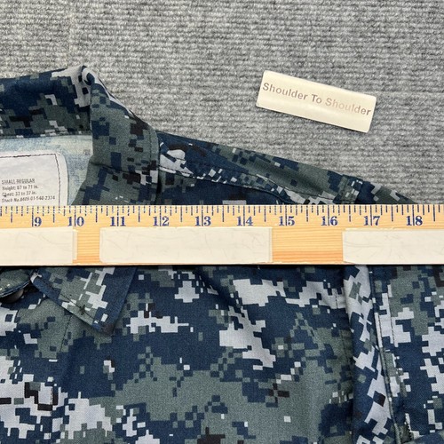 Chemisier de travail US Navy femme S régulier numérique bleu camouflage marine uniforme EDR - Photo 8/16