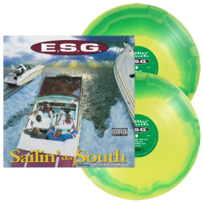 E.S.G. *Sailin Da South* 2xLP Yellow & Green Limited Ed. of 250 Vinyl Record NEW