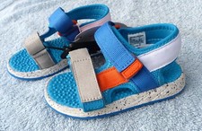 Toddler Boys or Girls Aqua, White, Orange, Blue Sandals by Wonder Nation Sz. 5