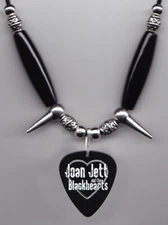 Joan Jett and the Blackhearts Black Guitar Pick Necklace
