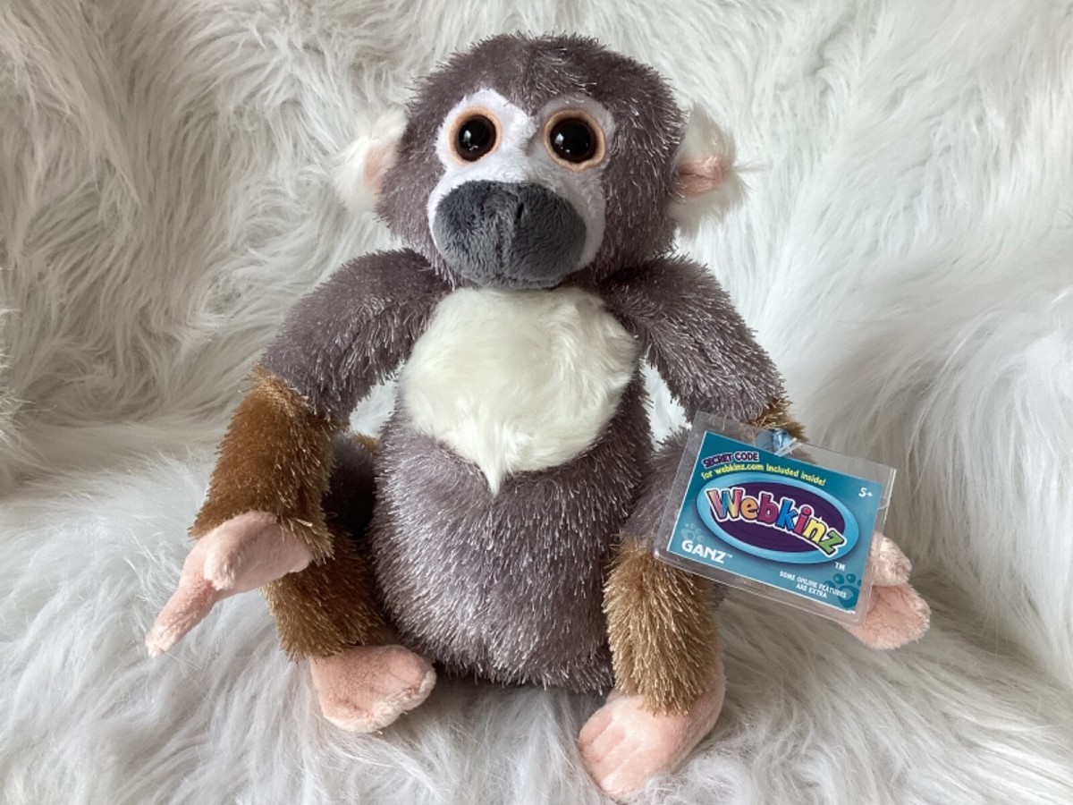 WEBKINZ SQUIRREL 🐿 MONKEY 🙊 HM351 -NEW WITH SEALED CODE - HARD