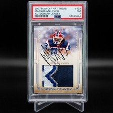 2007 Playoff National Treasures MARSHAWN LYNCH RC RPA /99 Jersey Auto #123