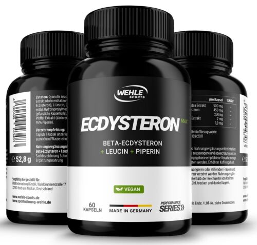 Ecdysteron-Max - 60 Kapseln á 760mg - Beta-Ecdysteron + Leucin + Piperin vegan - Bild 1 von 4