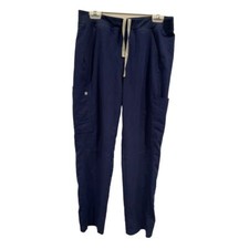 FIGS Men's Navy Blue Scrub Pants Size L Comfortable Fit Multiple Pockets AK45