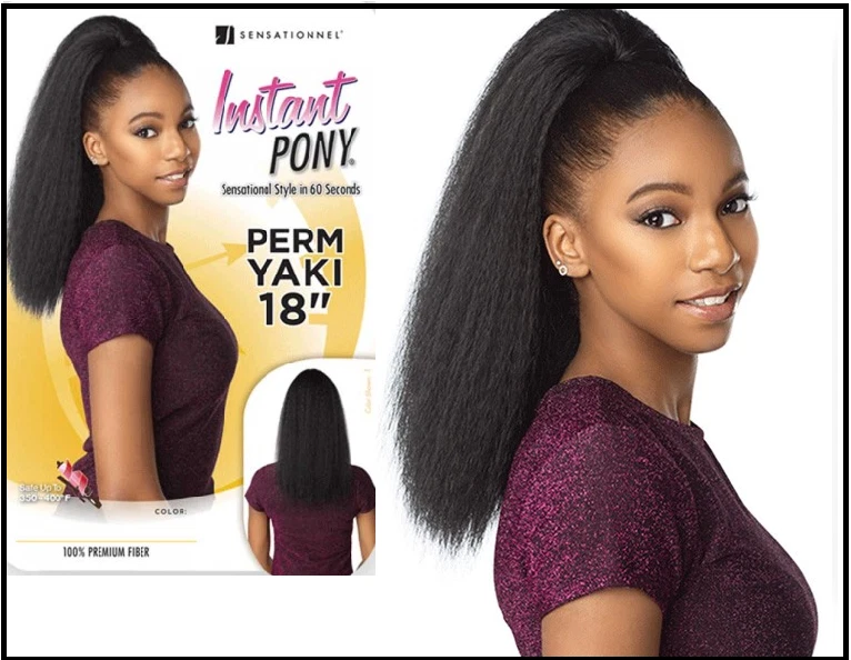 Sensationnel Synthetic Perm Yaki 18" Instant Pony Ponytail