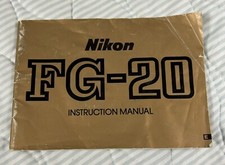 Nikon FG-20 Camera Instruction Manual User Guide English, Printed in Japan 55 pg