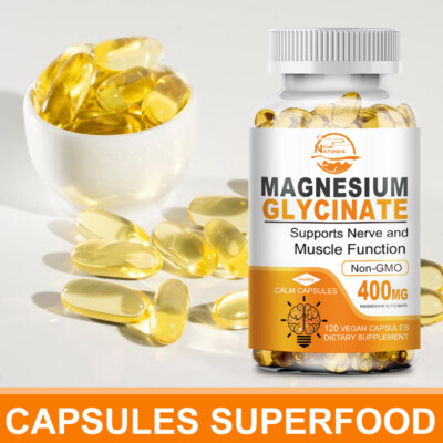 Magnesium Complex, Natural Anti Anxiety & Stress Relief Supplement 400mg