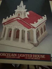 Lemax Dickensvale Collectibles Porcelain Lighted Church 45112 1994 Vtg Holiday