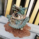 Tetsuzan Yamaoka Dragon Incense Burner with Stand Agano Kawara Ware Ceramic Scul