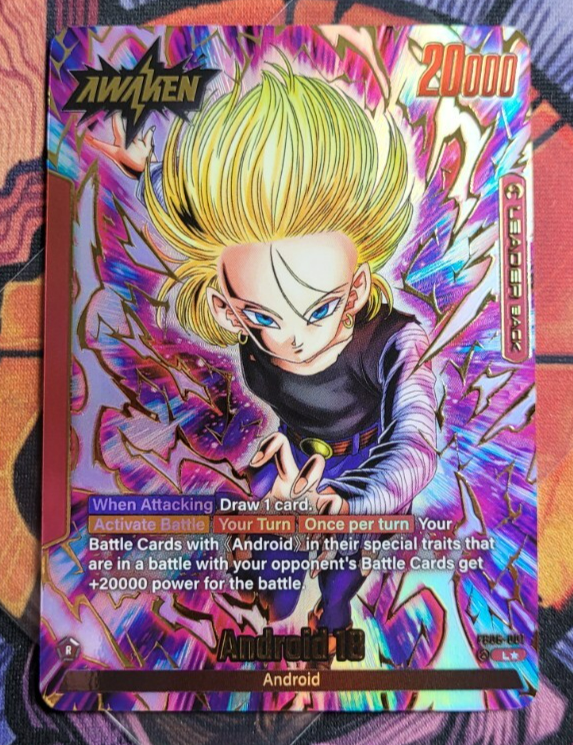 Android 18 FB06-001 Leader Alternate Art Dragon Ball Card Rivals