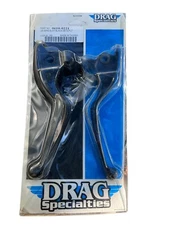 Drag Specialties 0610-0221 Black Slotted Lever Set for Harley Touring 08-13