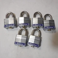 Master 1 UP padlock 1-3/4" wide pack of 6 no box