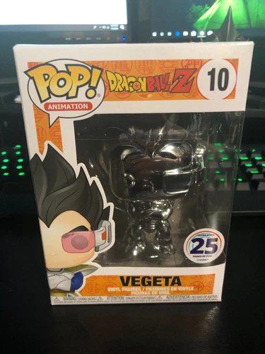 Funimation Dragon Ball Z- Funko Pop- Villain Vegeta (Silver Chrome) Exclusive