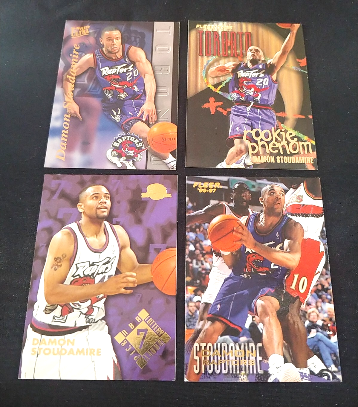 ROOKIE DAMON STOUDAMIRE - Toronto Raptors - Lot of 4 NBA Basketball Cards
